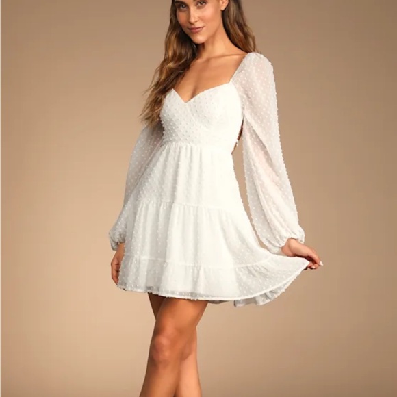Lulus Dresses & Skirts - Lulu's Elegant White Long Sleeve Dress